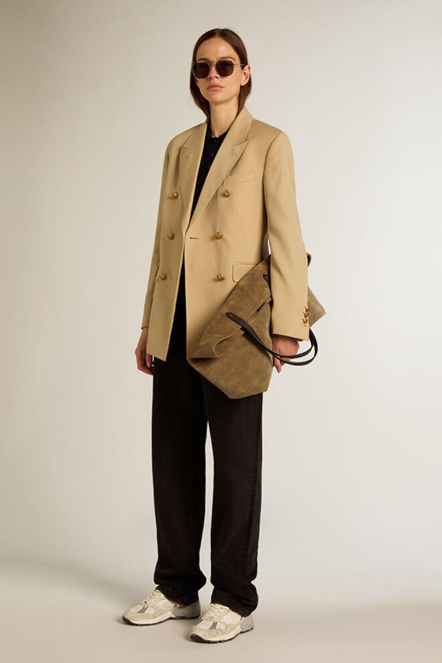 Clothing GOLDEN GOOSE | Golden W'S Double Breasted Blazer Sand