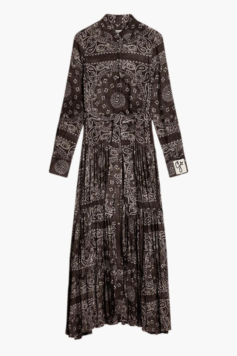 Clothing GOLDEN GOOSE | Golden W'S Long Dress Paisley Print Anthracite