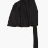 Clothing BONDI BORN | Bormio Linen Blend One Shoulder Top Black