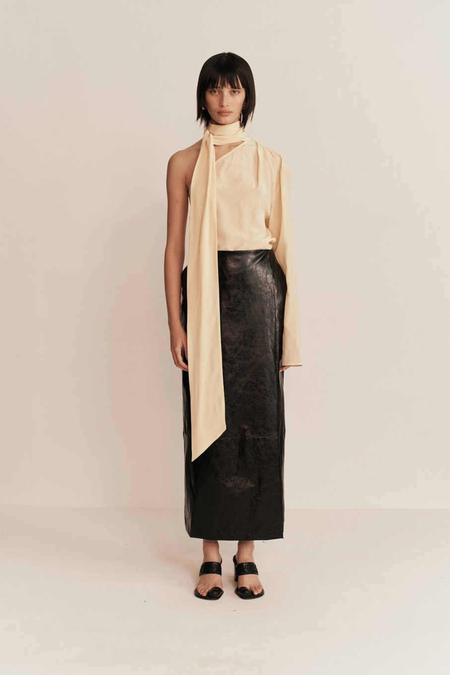 Clothing ESSE | Milos Split Midi Skirt Black