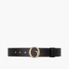 Accessories CLINCH BELTS | Medium Brass Buckle Belt Black