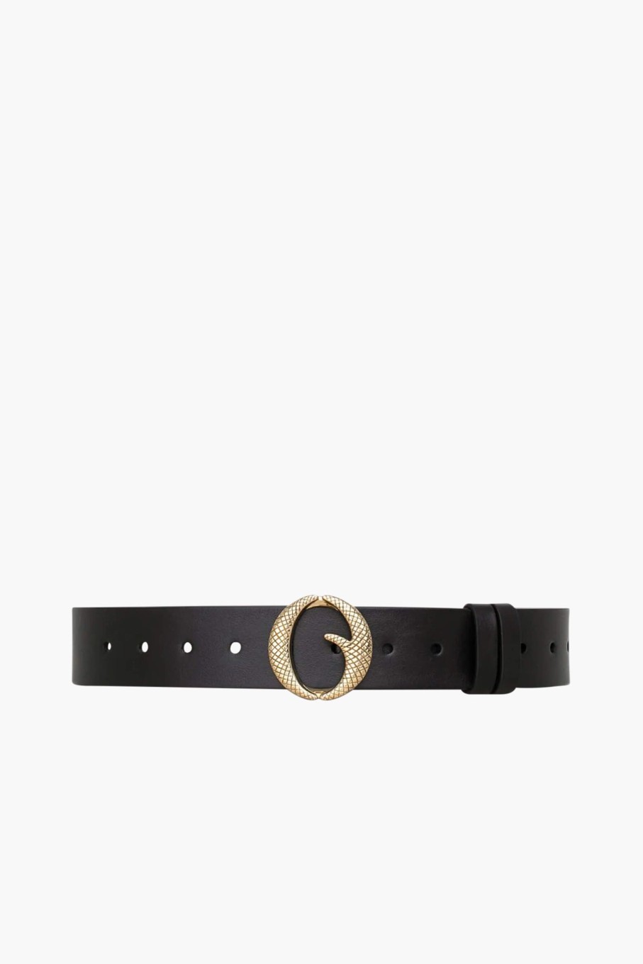 Accessories CLINCH BELTS | Medium Brass Buckle Belt Black