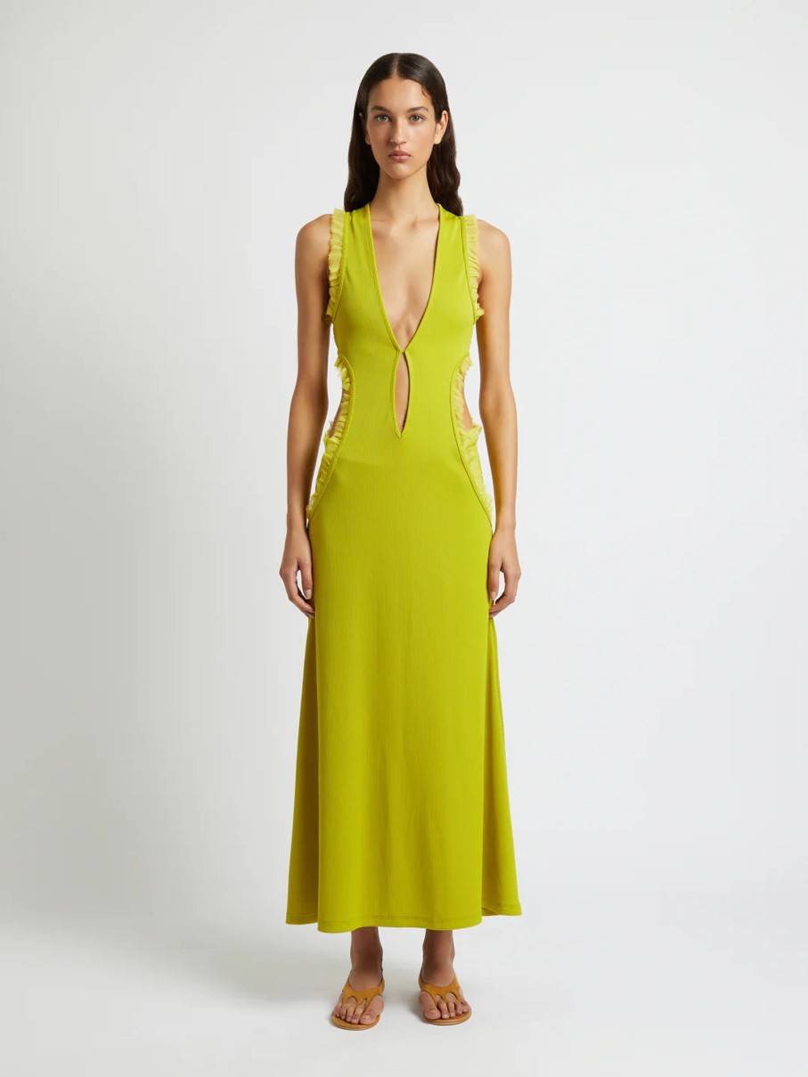 Clothing CHRISTOPHER ESBER | Carina Plunge Dress Limeade