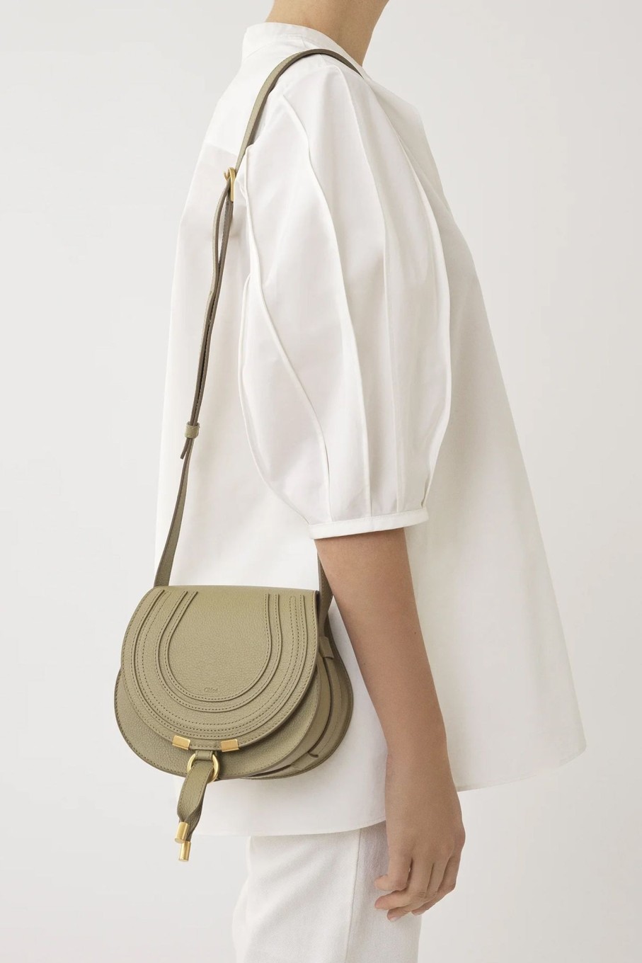 Bags CHLOÉ | Marcie Small Saddle Crossbody Bag Pottery Green