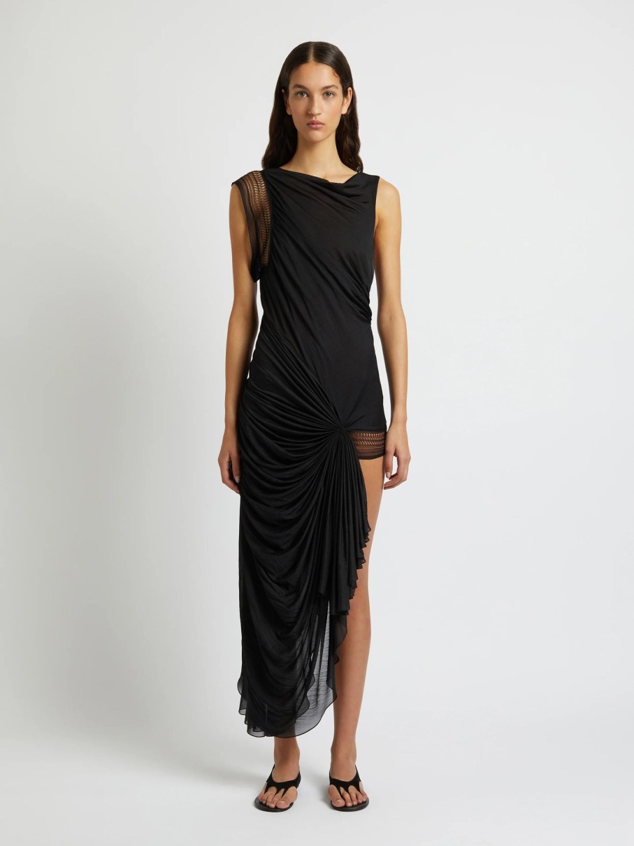 Clothing CHRISTOPHER ESBER | Galathea Assymetric Long Dress Black