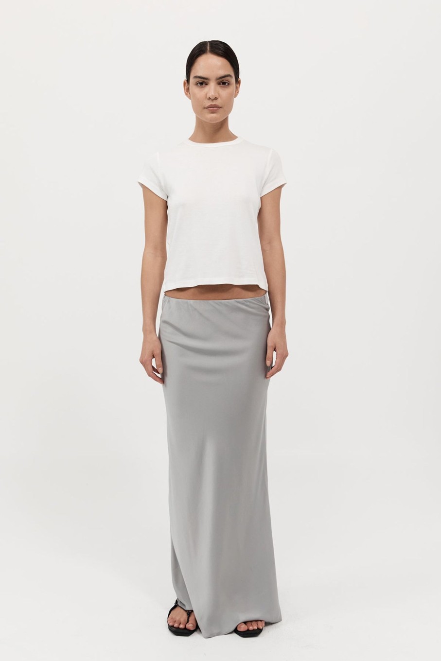 Clothing ST. AGNI | Bias Slip Skirt Silver