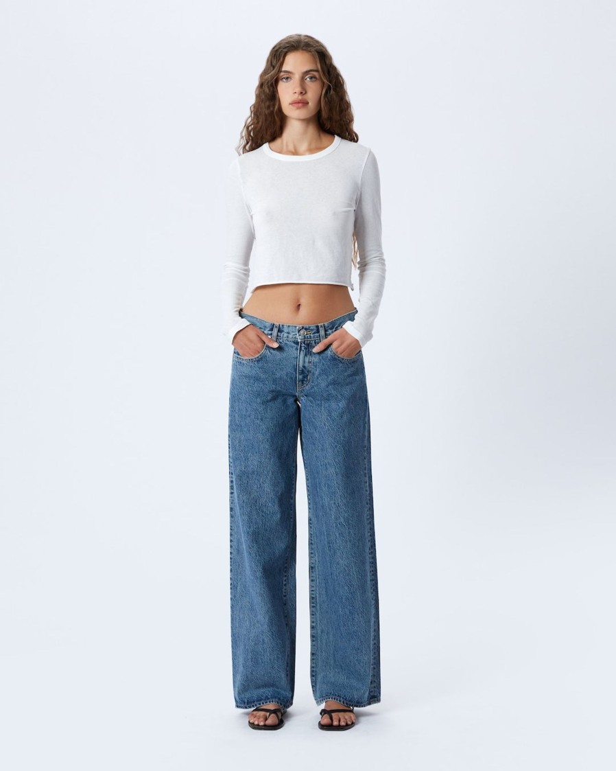 Clothing SLVRLAKE | Mica Low Rise Wide Leg Jean Born To Run