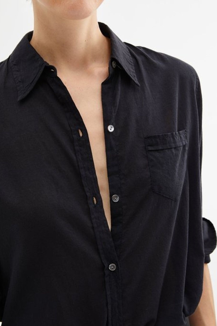 Clothing NILI LOTAN | Cotton Voile Nl Shirt Black