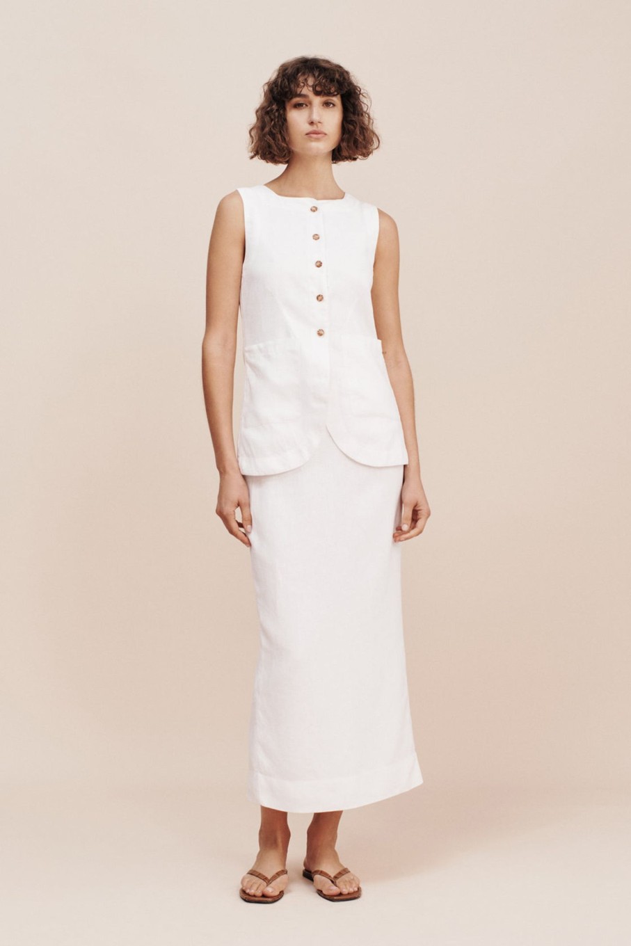 Clothing POSSE | Emma Pencil Skirt Ivory