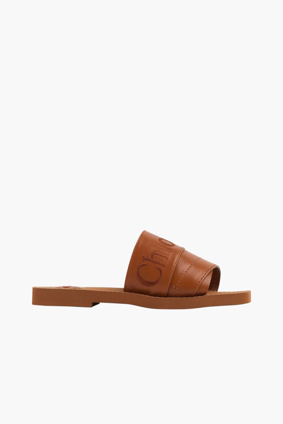 Shoes CHLOE | Woody Leather Slide Caramel