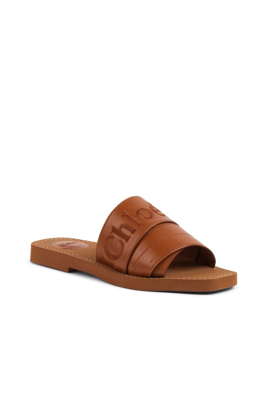 Shoes CHLOE | Woody Leather Slide Caramel