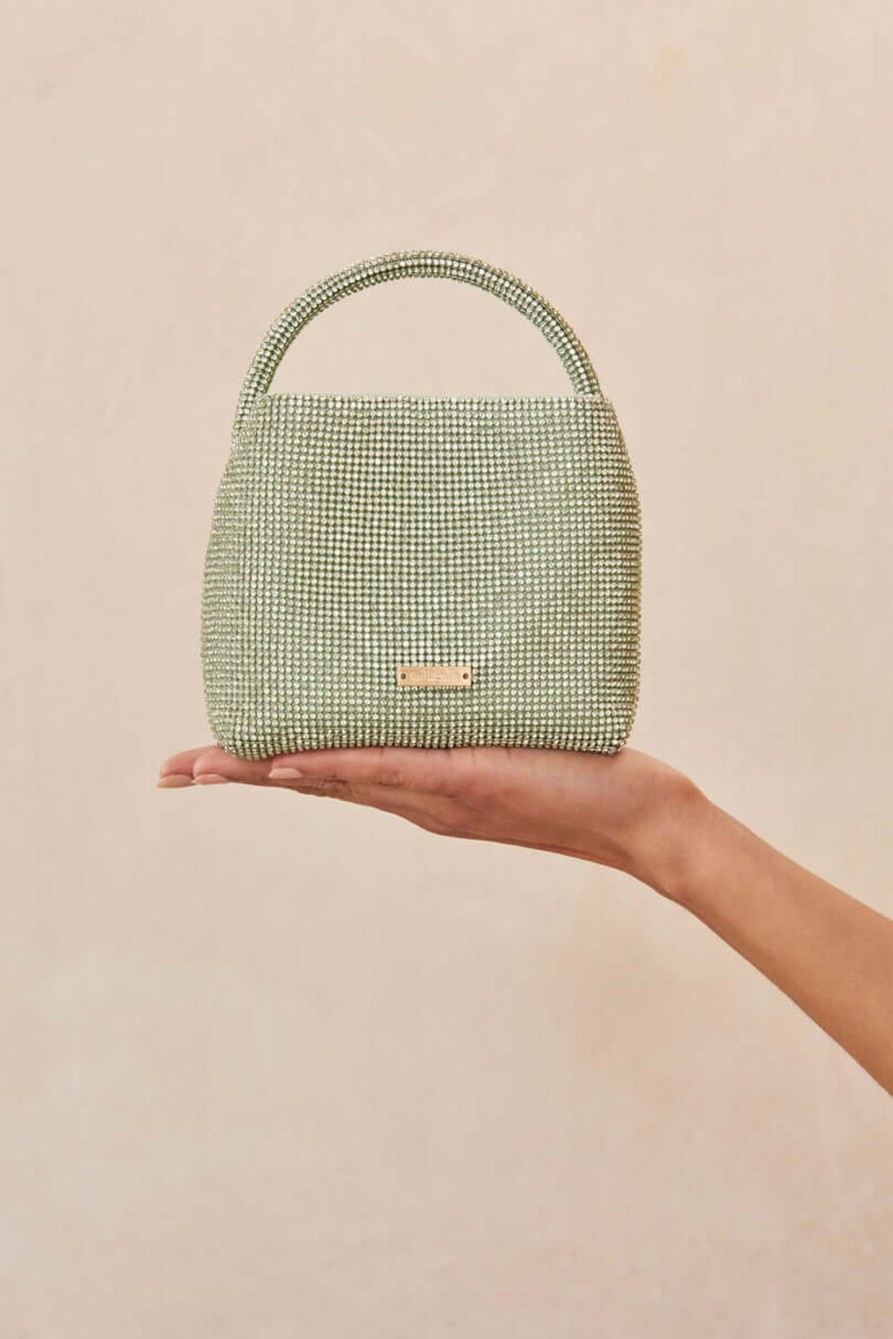 Bags CULT GAIA | Solene Mini Top Handle Pale Sage