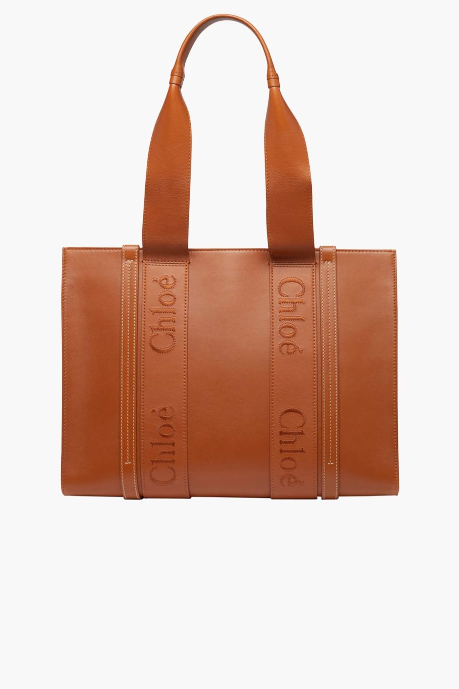 Bags CHLOE | Woody Medium Leather Tote Caramel