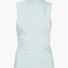 Clothing SIR | Alessia Draped Tank Ice Blue