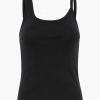 Clothing ST. AGNI | Organic Cotton Asymm Tank Black