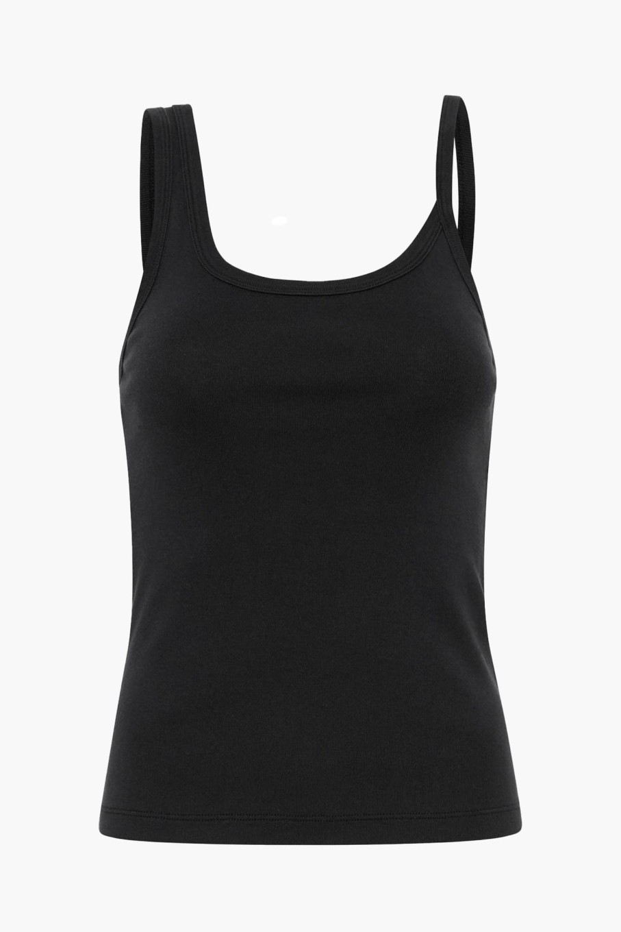 Clothing ST. AGNI | Organic Cotton Asymm Tank Black