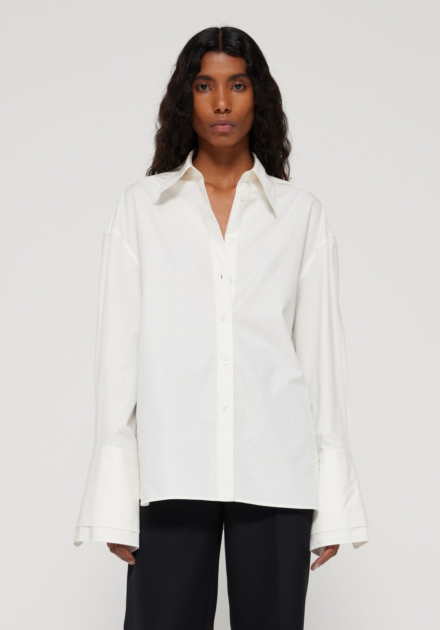 Clothing RÓHE | Classic Double Cuff Shirt Off-White