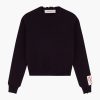 Clothing GOLDEN GOOSE | Golden W'S Regular Distressed Crewneck Knit Dark Blue