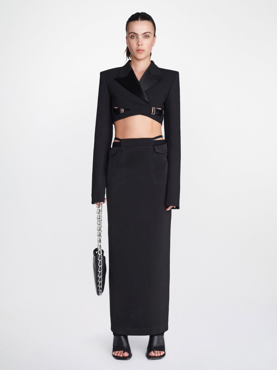 Clothing DION LEE | Pocket Column Skirt Black