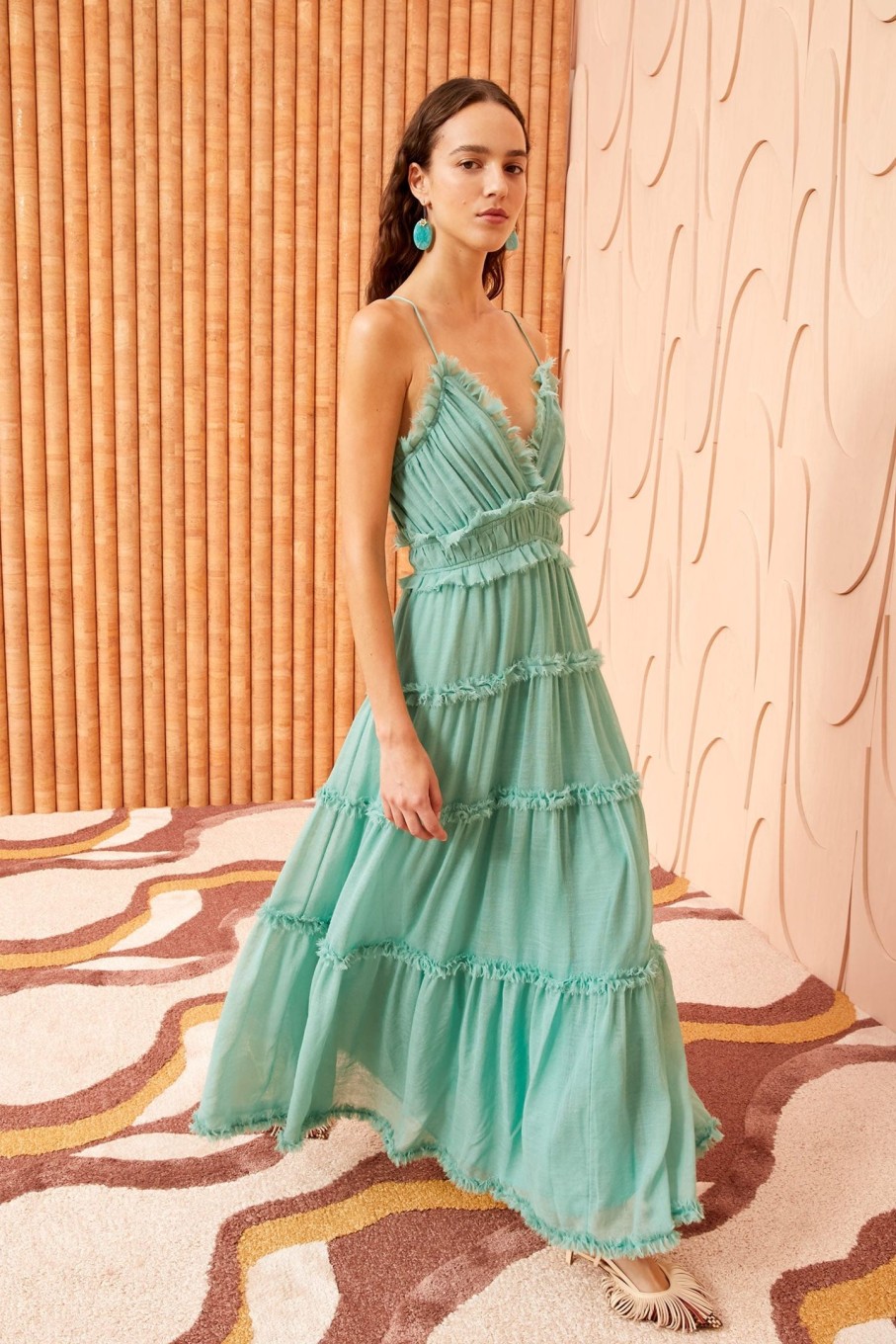 Clothing ULLA JOHNSON | Shyla Gown Sea Glass